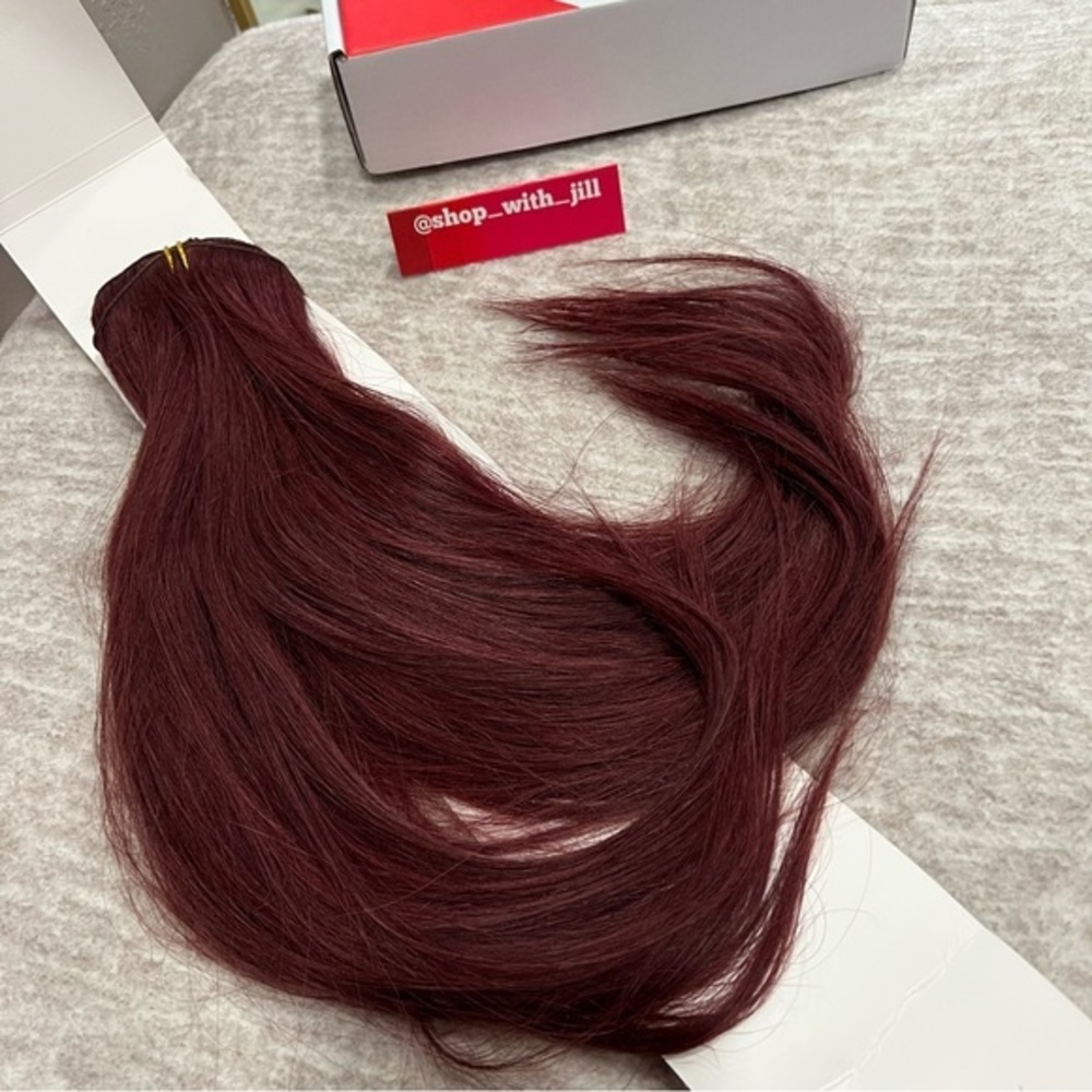 18” Burgundy #99J Lace Clip In 100% Human Hair Extensions Item#CA - Picture 11 of 17